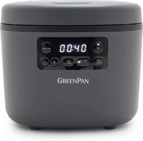 Vista 13 de GreenPan Olla arrocera avanzada, 4 tazas sin cocinar/8 tazas cocidas, olla antiadherente extraíble de cerámica sin PFAS, arroz blanco y marrón