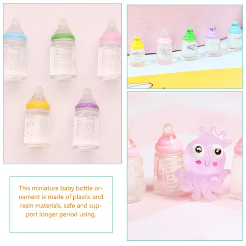 Vista 2 de 30 Uds. Miniatura Baby Shower Favores Mini Biberón Plástico Baby Bottle Candy Bottle Boy Girl Recién Nacido Bebé Bautismo Decoración Fiesta