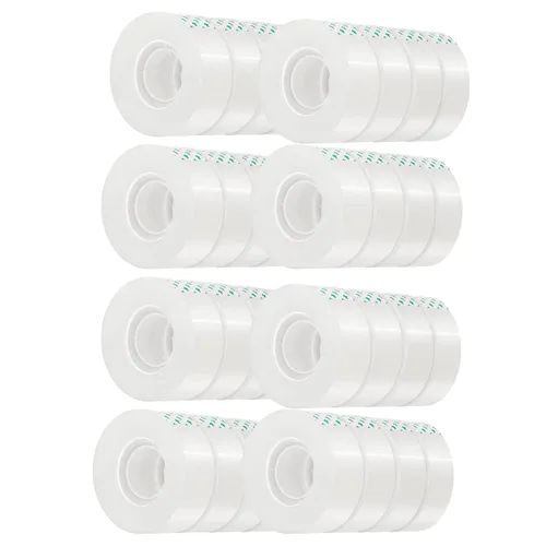 Vista 8 de Cinta transparente, 16 rollos de repuesto de cinta transparente para dispensadores, cinta invisible extra larga de 1800 pulgadas, cinta brillante