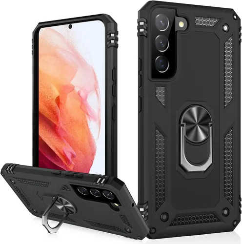 Vista 20 de IKAZZ Funda para Galaxy S21, Grado Militar Resistente a Golpes de Servicio Pesado Cubierta Protectora para Teléfono Pasa Prueba de Caída de 16 pies