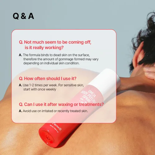 Vista 9 de PARNELL AHA Omija Spray de cerámica para exfoliantes corporales – AHA BHA PHA Exfoliante corporal para queratosis pilaris, piernas de fresa, manchas