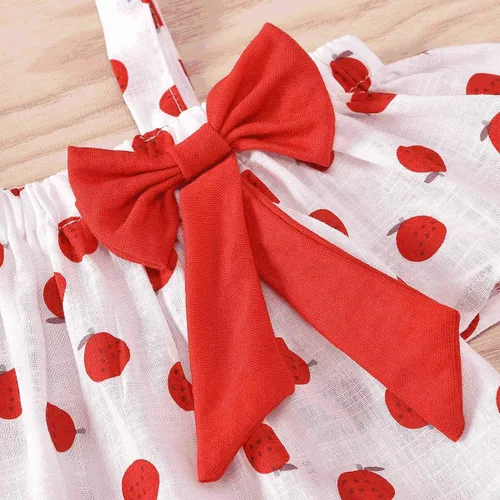 Vista 3 de Hipea Ropa de verano para bebés y niñas pequeñas camisola con volantes lunares y pantalones cortos casuales ropa para recién nacida