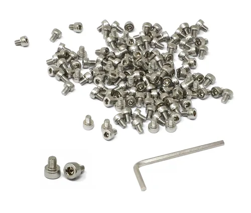 Vista 245 de iexcell Kit de tornillos de cabeza hexagonal de acero inoxidable 304, 100 unidades M2 x 0.157 in, paso de rosca de 0.016 in