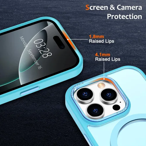Vista 65 de Anuck - Funda magnética para iPhone 11 compatible con MagSafe, carcasa trasera mate translúcida dura, borde de TPU, delgada, resistente a impactos