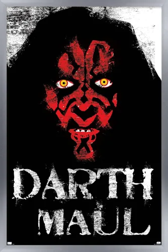 Vista 11 de Trends International Star Wars: The Phantom Menace - Póster de pared de carbón de Darth Maul, 22.4 pulgadas de largo x 14.7 W, versión enmarcada