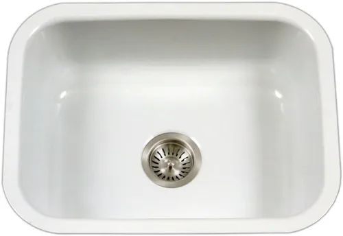 Vista 11 de Houzer Porcela PCS-2500 BL - Fregadero de cocina de acero esmaltado de porcelana negra de 23 pulgadas, duradero y versátil, esencial para el hogar