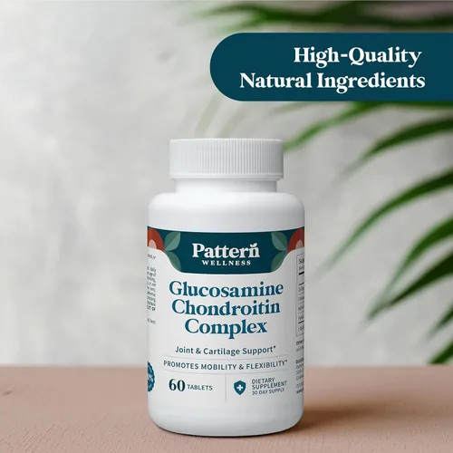 Vista 7 de Pattern Wellness Complejo de glucosamina condroitina – 60 tabletas MSM y ácido hialurónico: apoya la salud de las articulaciones, cartílagos