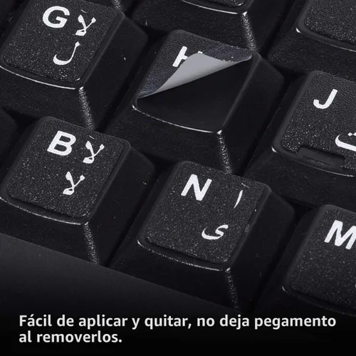 Vista 4 de 2 calcomanías de teclado árabe para computadora portátil portátil de Arabic
