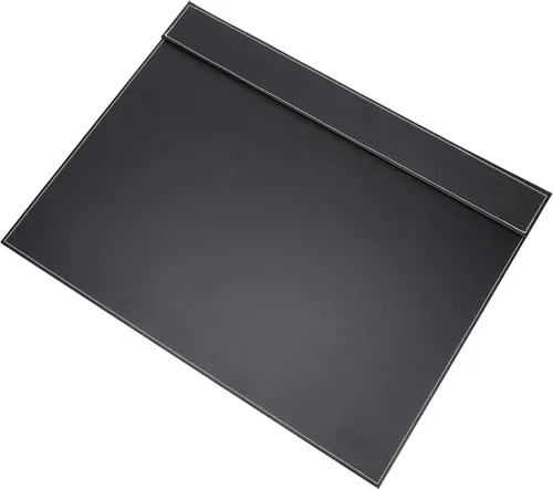 Vista 9 de Protector de escritorio de cuero de 24 x 18 pulgadas con riel superior para escribir, protector de escritorio ejecutivo para oficina, hogar, lugar