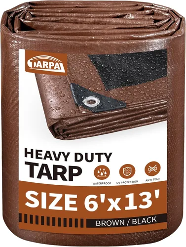 Vista 53 de TARPAL Lona 4x8 Pies Lonas Pequeñas Resistentes Impermeables 10mil Cubierta Protectora Multiusos Impermeable, Protección contra la Nieve o los Rayos
