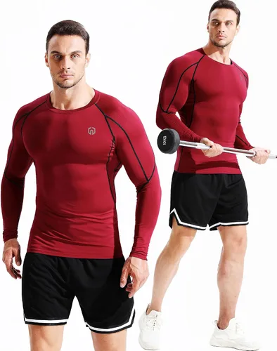 Vista 7 de Neleus - Camisas de compresión de manga larga para hombre, para ejercitarte, correr, 3 u.