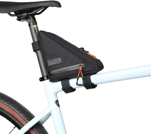 Vista 8 de Rhinowalk Bolsa de Marco Frontal de Bicicleta Bolsa Bajo Tubo Superior Triangular Accesorios de Ciclismo de 1.7L de Nylon Ligero para Bicicleta