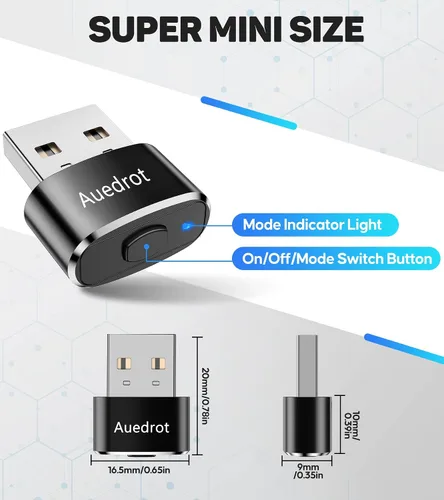 Vista 5 de Mouse USB con botón de interruptor de movimiento, agitador de mouse automático mini con 2 modos de movimiento, sin necesidad de controladores, plug