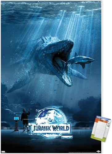 Vista 15 de Trends International Jurassic World - Póster de pared de agua, 14.725 x 22.375 pulgadas, versión premium sin marco