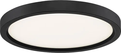 Vista 3 de Quoizel OST1711OI Outskirt - Lámpara de techo moderna de montaje súper empotrado, 1 luz, LED de 15 vatios, bronce aceitado