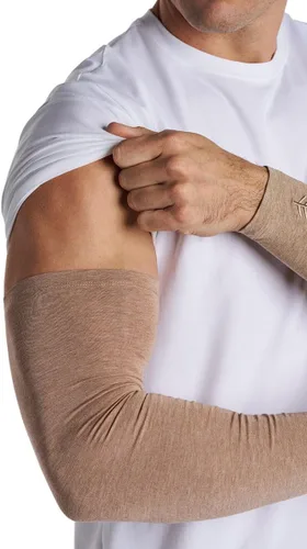 Vista 6 de Coolibar Mangas de brazo solar para hombre - Protección solar UPF 50+ - Navagio Gris topo oscuro
