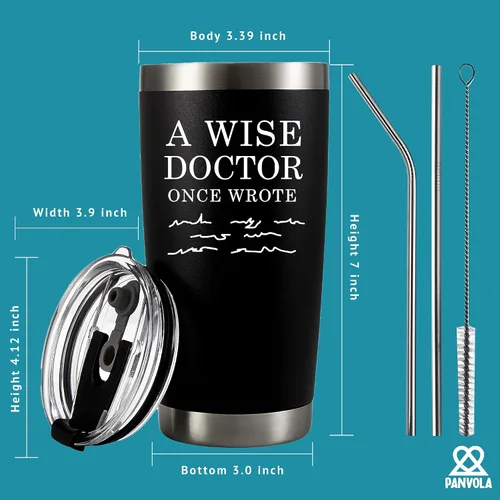 Vista 8 de Una vez un sabio médico escribió Taza de viaje para médicos Regalos para médicos Estudiantes de medicina MD Profesional médico DR Taza de viaje