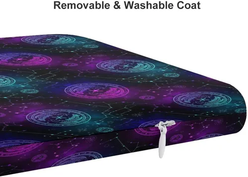 Vista 4 de Square Memory Foam Seat Cushion for Truckers & Office Workers Astrology Pisces Constellation, Ergonomic Lumbar Support & Pain Relief Pad