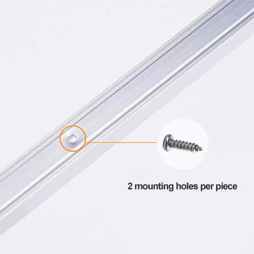 Vista 4 de Shine Decor Productos del paquete de la pista del canal de aluminio con el kit de luces de neón LED blanco cálido 45M/150ft