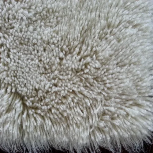 Vista 5 de Alfombras flokati elegantes de bajo perfil, todo el grosor con un pelo más bajo, 100% lana orgánica, alfombra lanuda de lana natural blanquecina