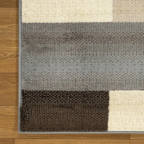 Vista 5 de BLUENILEMILLS Fiji - Colección de alfombras contemporáneas para interiores, alfombra geométrica de retazos moderna con respaldo de yute duradero