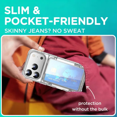 Vista 5 de AICase Funda tipo cartera para iPhone 18 Pro con tarjetero para mujeres