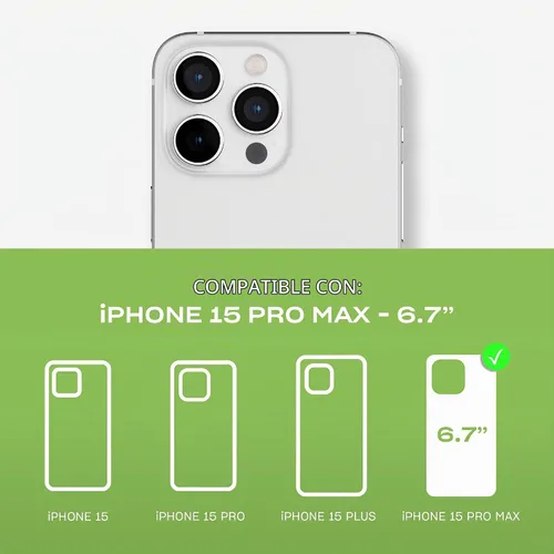 Vista 2 de tech21 Evo - Funda transparente para iPhone 15 Pro Max, compatible con MagSafe, funda de protección contra impactos, transparente
