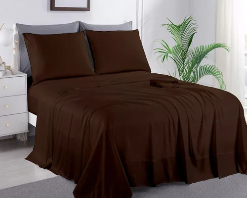 Vista 28 de Cottington Lane Juego de sábanas de 4 piezas tamaño individual, ropa de cama de microfibra ultra suave con bolsillo profundo de 16 pulgadas