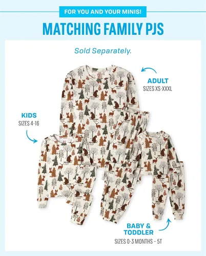 Vista 4 de The Children's Place Pijama de Navidad unisex para bebé, algodón