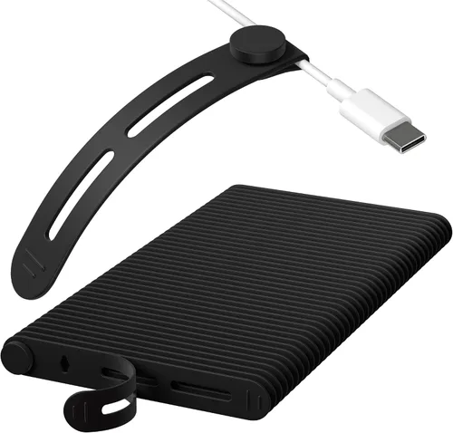 Vista 9 de 20 unidades de bridas reutilizables para cables Nearockle, bridas ajustables de silicona para organizar cables pequeños, bridas de cierre