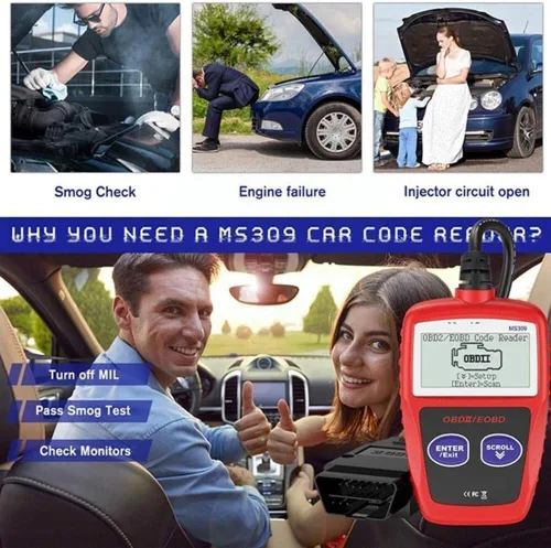 Vista 6 de Escáner CAN OBD2 MS309 Escáner automotriz Herramienta de diagnóstico del motor EOBD Lector de código de motor de verificación de automóvil