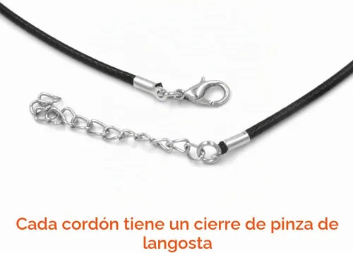 Vista 4 de Paxcoo 50 unidades de cordón para collar con cierre a granel para collares, pulseras, joyería, multicolor