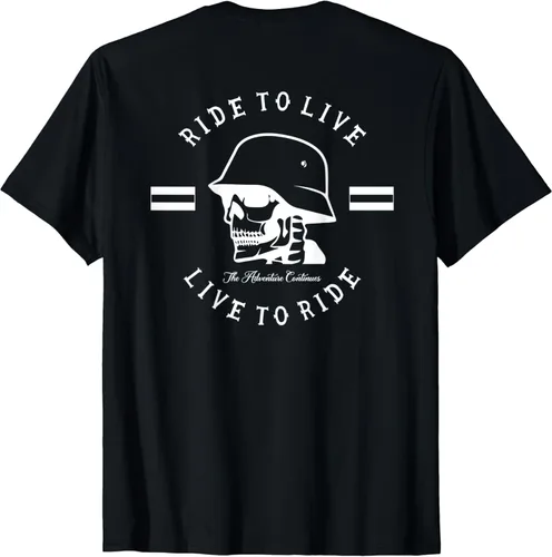 Vista 2 de Live to Ride Motorcycle Chopper Bobber Dyna Softail Camiseta
