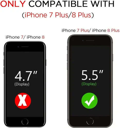 Vista 7 de Hython Funda para iPhone 8 Plus/7 Plus - Defensor resistente, carcasa rígida híbrida con purpurina brillante, cubierta de goma a prueba de golpes