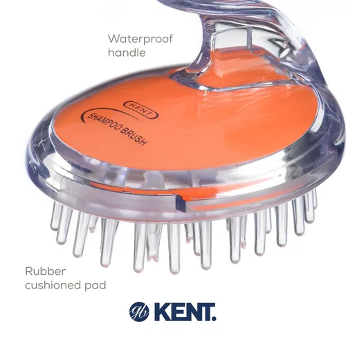 Vista 5 de KENT SH1 - Champú/acondicionador, masaje del cuero cabelludo y cepillo húmedo para ducha para el crecimiento del cabello, 42 cerdas de goma suave