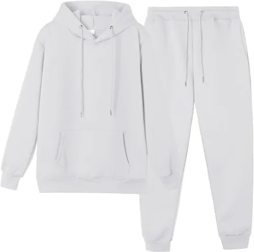 Vista 15 de CHAIRAY Conjunto deportivo unisex de 2 piezas con capucha para mujer 01Albaricoque