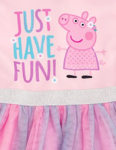 Vista 4 de Peppa Pig Vestido de tul de malla para niñas pequeñas a niños pequeños