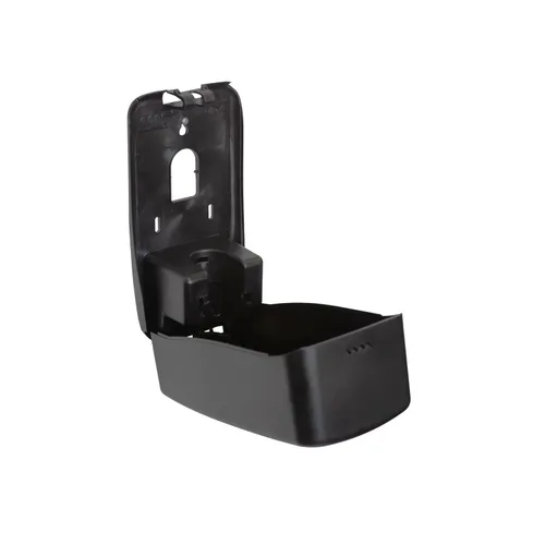 Vista 4 de San Jamar Dispensador de jabón de espuma manual atemporal, negro, compatible con jabón universal a granel, montaje en pared, con ventana