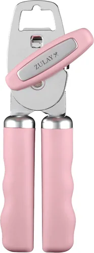 Vista 51 de Zulay Kitchen Abrelatas manual de acero inoxidable resistente con abridor de botellas, abrelatas manual a prueba de óxido con perilla giratoria