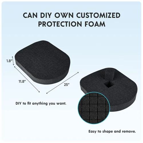 Vista 4 de GAGITERVR Hard Carrying Case Compatible with Playstration VR2 Gaming Headset and Accessories, PS VR2 Travel Case with Customizable Foam Fits
