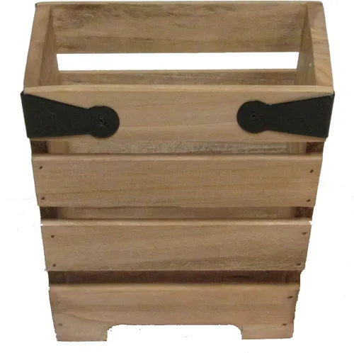 Vista 8 de Admired By Nature Maceta de madera natural, caja rectangular de madera de 6 x 13 pulgadas de largo, para jardines, plantas, decoración del hogar