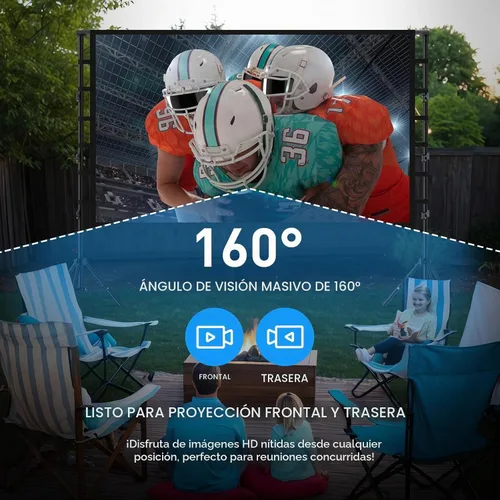 Vista 2 de Pantalla de proyector al aire libre de 200 pulgadas con soporte