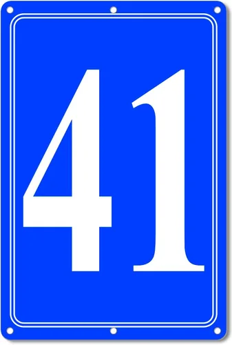 Vista 30 de Premium Aluminum Number Signs, Metal 12" X 8" Blue Numbered Sign Outdoor for Parking Lots, Floor, Dock, Court, Aisle, Field, High Visibility, No