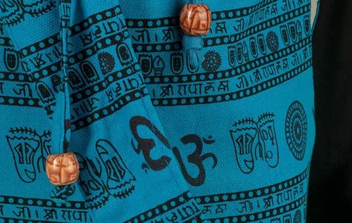 Vista 3 de Azul Patchwork hecho a mano Crossbody grande Hobo bolso de hombro Hippie Boho moda todos los días único