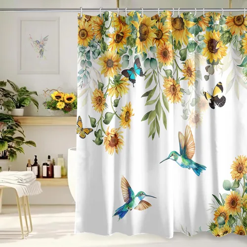 Vista 15 de Cortina de Ducha Feliz Navidad 72x72 Pulgadas Cortinas de Ducha de Reno Navideño para Baño con Ganchos Decoración Navideña de Baño Hogar Vacaciones