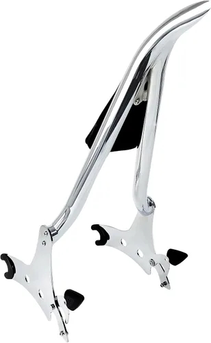 Vista 4 de Barra Sissy cromada de 29" con almohadilla trasera de respaldo para pasajero compatible con accesorios Indian Chieftain Roadmaster Springfield