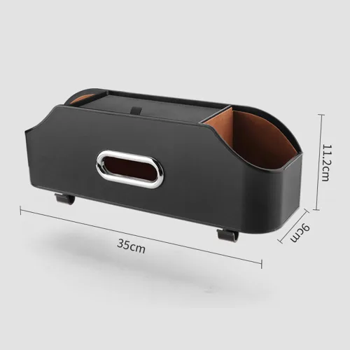 Vista 3 de Organizador de asiento trasero para reposacabezas de automóvil con soporte para tazas, organizadores de respaldo de asiento de automóvil