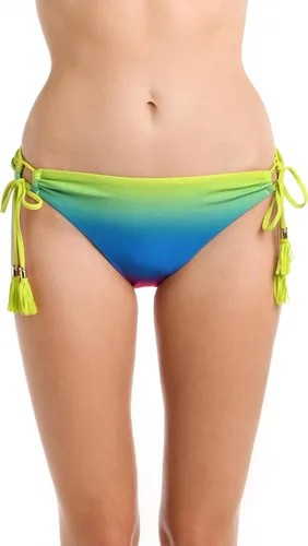 Vista 63 de La Blanca Parte inferior de bikini hipster con lazo lateral para mujer Negro/ Luces de la ciudad
