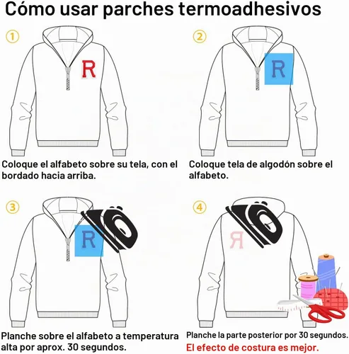 Vista 3 de Jongdari 30 piezas de números para planchar para ropa, pequeños parches de números bordados con adhesivo planchado, 3 juegos de 0-9 apliques