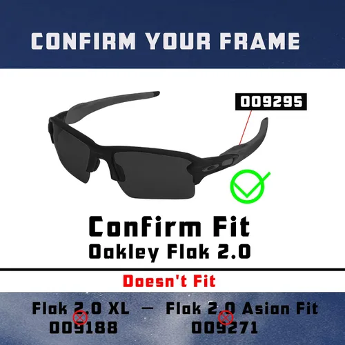 Vista 6 de Lentes Flak 2.0 y kits de goma de repuesto para gafas de sol Oakley OO9295 polarizadas